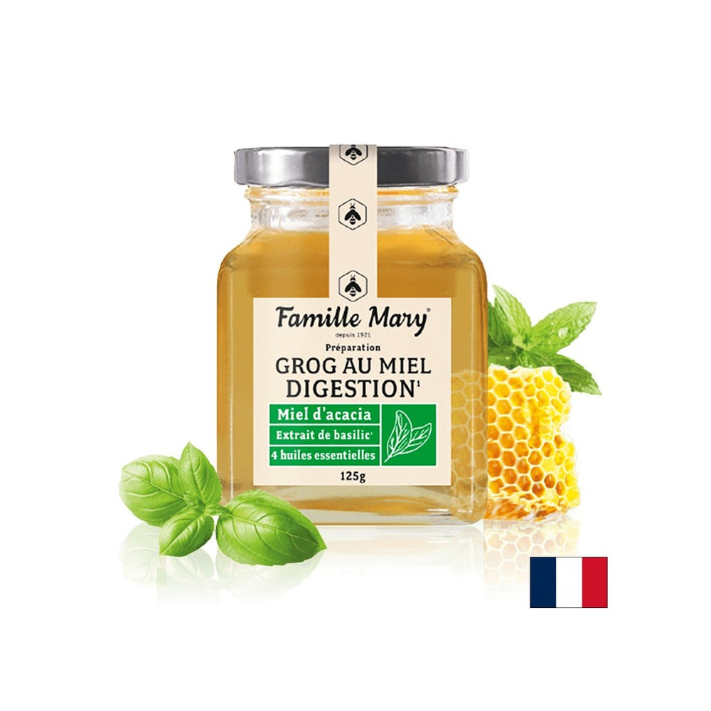 Grog for good digestion (with acacia honey, 4 types of essential oils and basil), 125 g - Nutra Best Europe