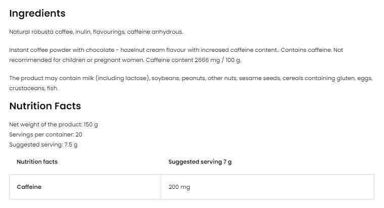 Coffee Extreme | Natural Robusta ~ Flavored Instant Coffee 150 grams - Nutra Best Europe