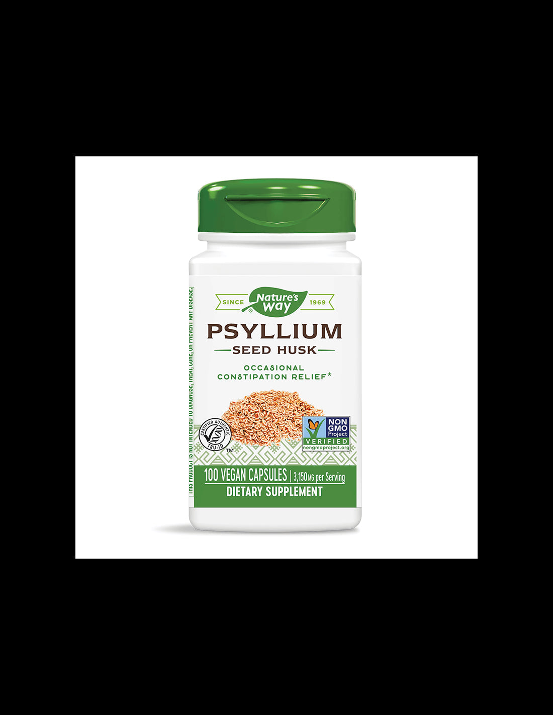 Psyllium Seed Husk 525 mg x 100 capsules Nature's Way - Nutra Best Europe