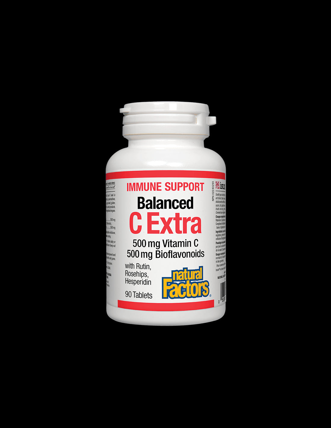 Immune Support Balanced C Extra 500 mg | With Bioflavonoids 500 mg - 90 Tablets - Nutra Best Europe