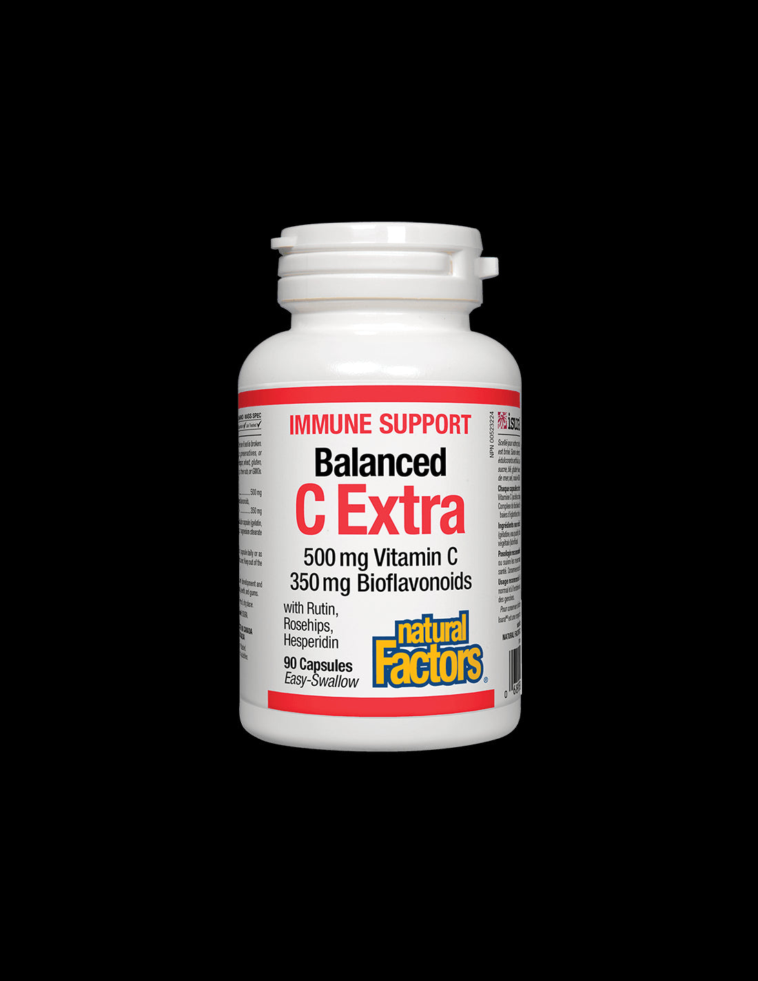 Immune Support Balanced C Extra 500 mg | With Bioflavonoids 350 mg - 90 capsules - Nutra Best Europe