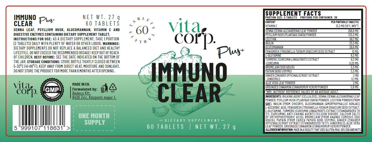Immuno Clear Plus+ - 60 Tablets - Nutra Best Europe
