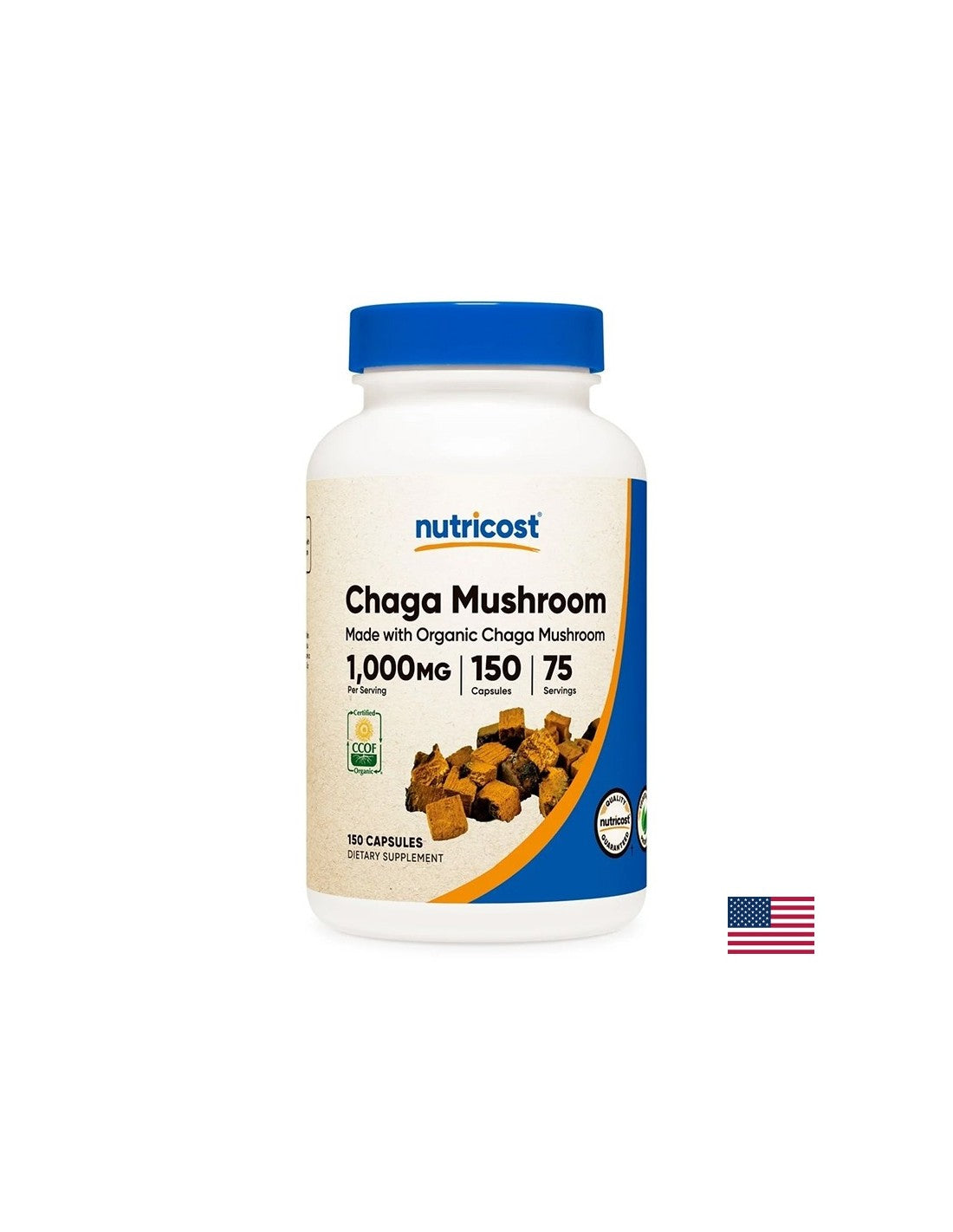 Immunity and energy - Chaga extract 500 mg, 150 capsules - Nutra Best Europe