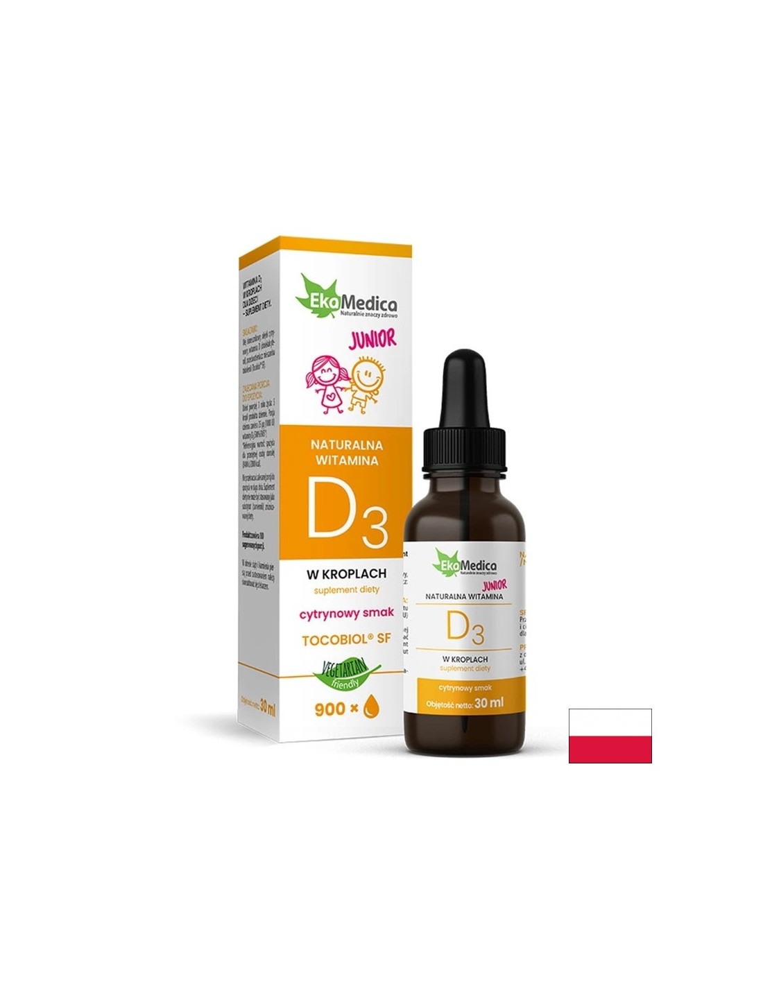 Immunity - Vitamin D3 for children and adults, 200 IU x 30 ml drops - Nutra Best Europe