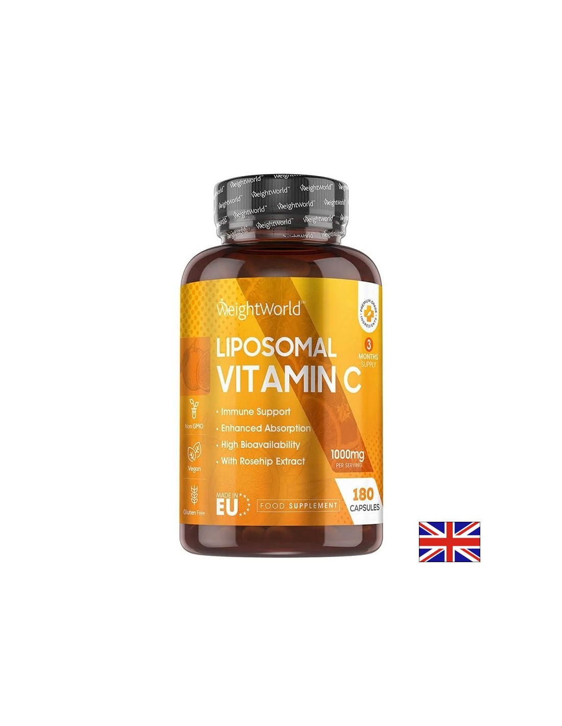 Immunity - Vitamin C (liposomal), 1000 mg x 180 capsules - Nutra Best Europe
