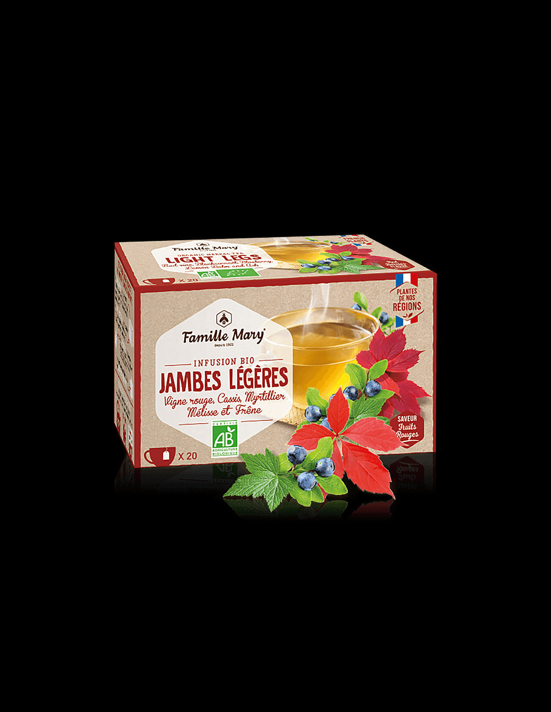 Infusion bio jambes legeres/ Tea for the venous system, 20 filter bags - Nutra Best Europe