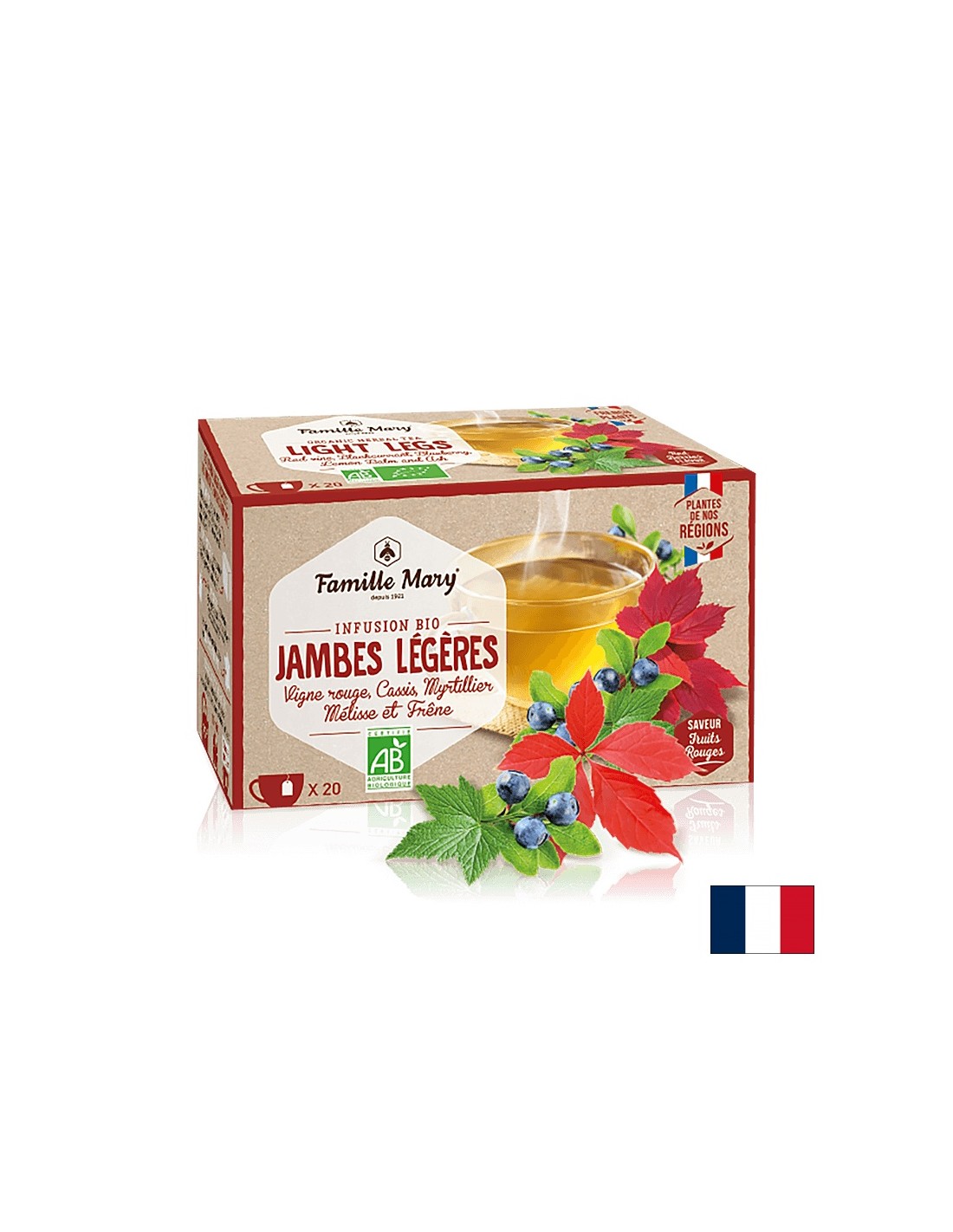 Infusion bio jambes legeres/ Tea for the venous system, 20 filter bags - Nutra Best Europe