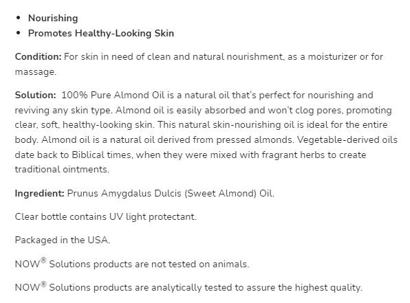 Sweet Almond Oil | 100% Pure Moisturizing Oil - 473 ml - Nutra Best Europe