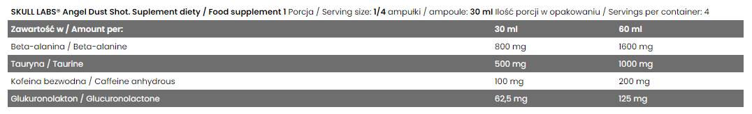 Angel Dust / Pre-Workout Shot - 120 ml - Nutra Best Europe