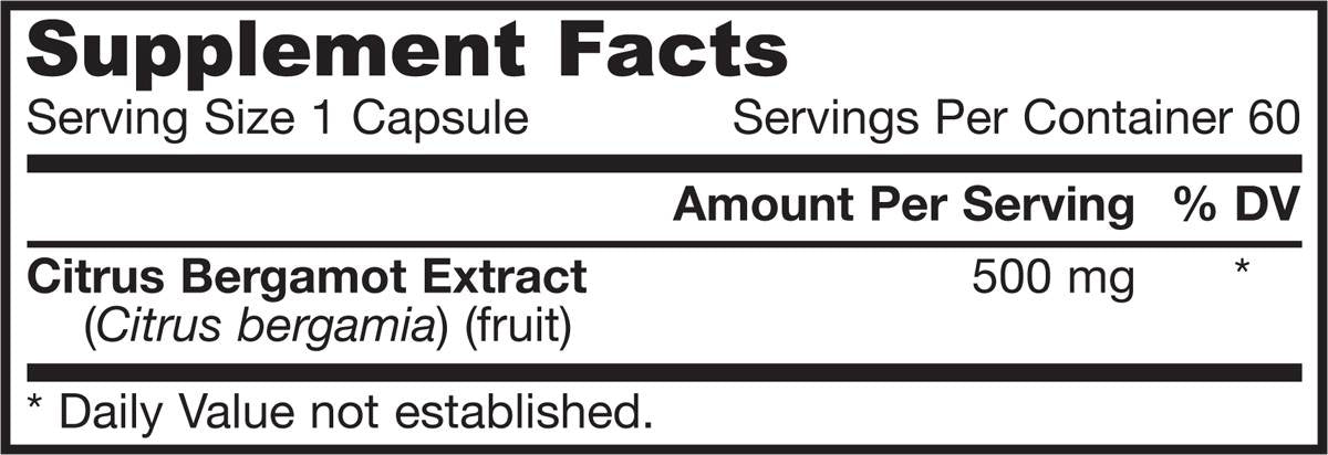 Citrus Bergamot 500 mg - 60 capsules - Nutra Best Europe