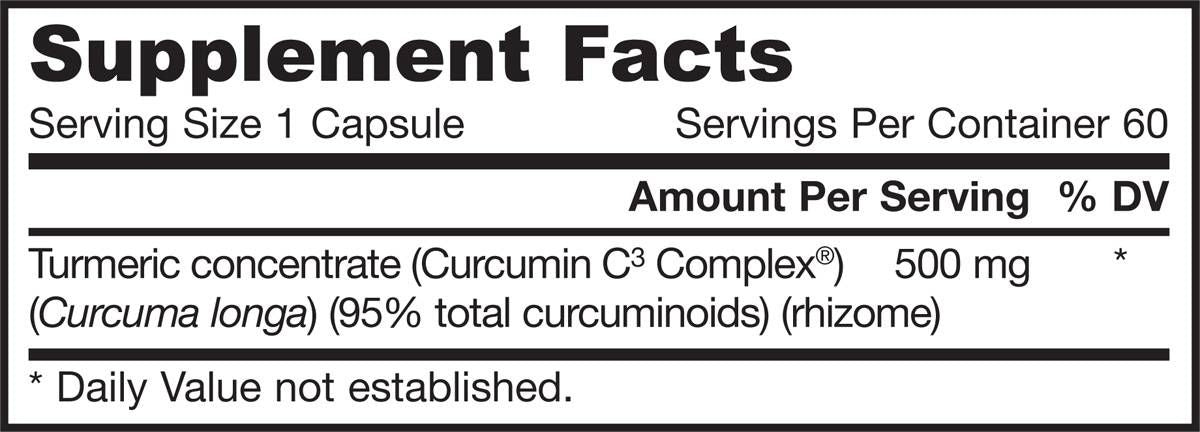 Curcumin 95,500 mg | 95% Curcuminoids Turmeric Extract - 60 capsules - Nutra Best Europe