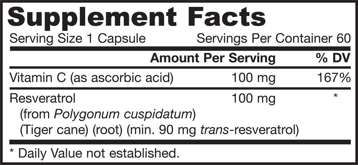 Resveratrol 100 mg - 60 capsules - Nutra Best Europe