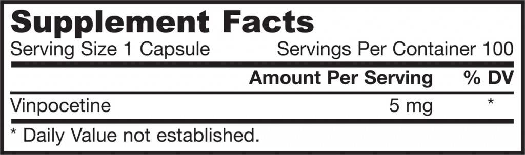 Vinpocetine 100 capsules - Nutra Best Europe