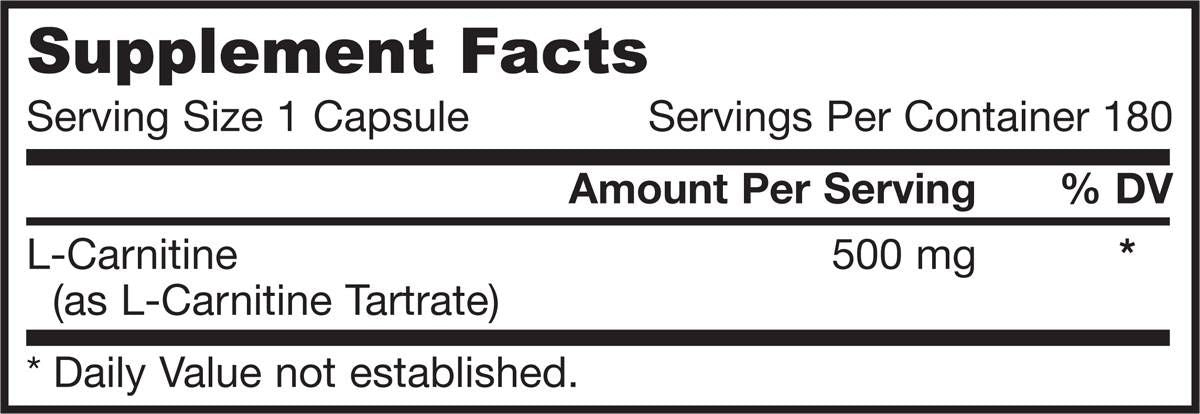 L-Carnitine 500 mg - 50 капсули - Nutra Best Europe