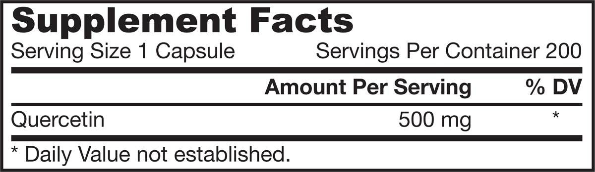 Quercetin 500 mg - 200 капсули - Nutra Best Europe
