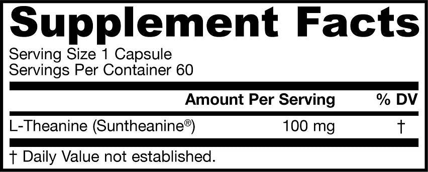 Theanine 100 mg / Suntheanine® - 60 capsules - Nutra Best Europe
