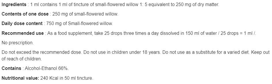 Epilobium Parviflorum Tincture / Small-flowered Willowherb - 50 ml - Nutra Best Europe