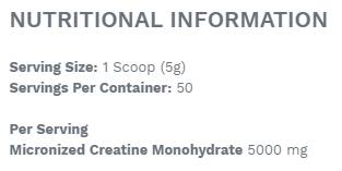 Creatine Monohydrate - 250 grams - Nutra Best Europe