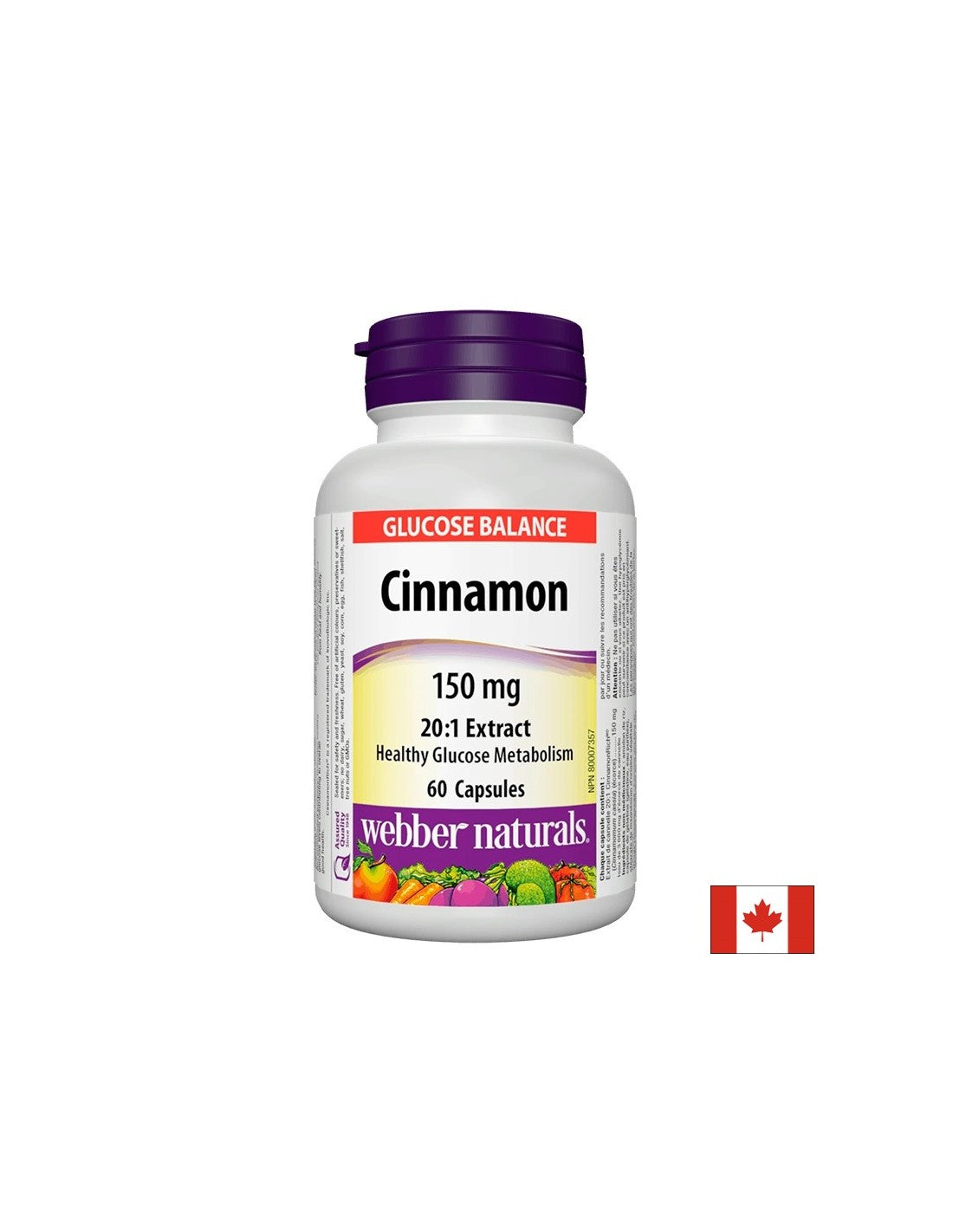 Cinnamon - For balanced blood sugar levels, 150 mg x 60 capsules - Nutra Best Europe