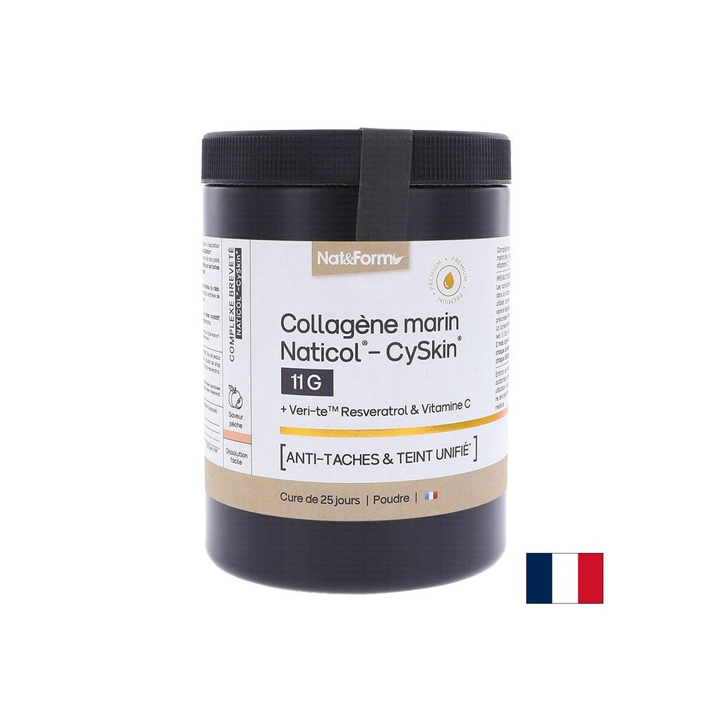 Hydrolyzed Marine Collagen Naticol® - CySkin® + L-cysteine, trans-resveratrol and vitamin C, 365 g powder - Nutra Best Europe