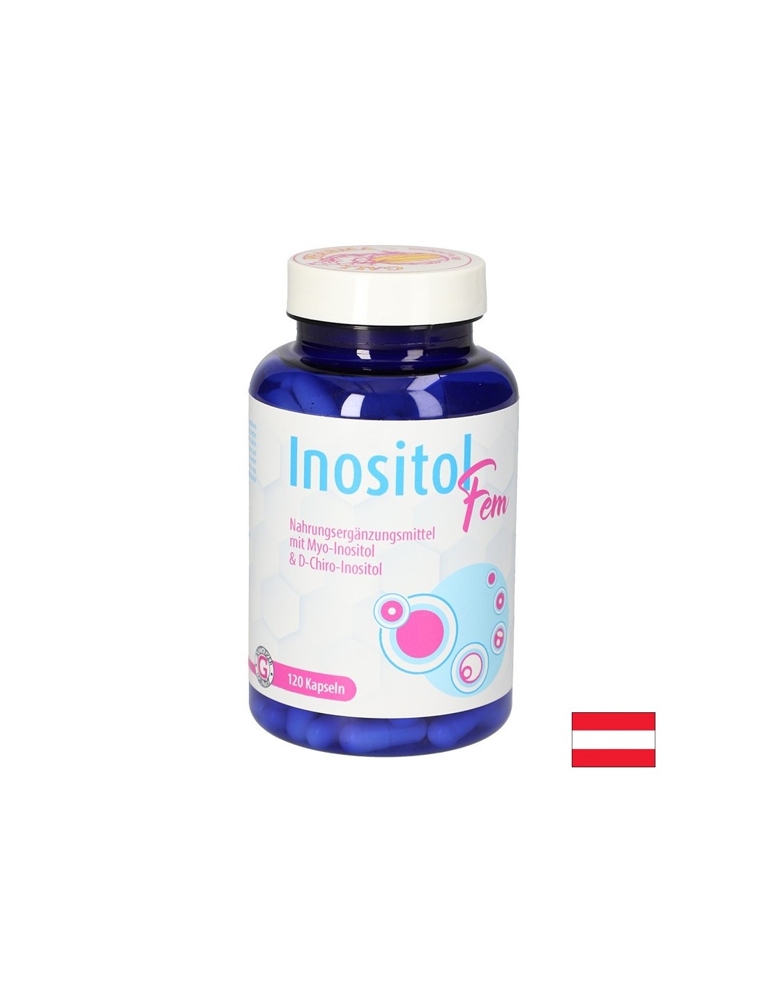Hormonal balance - Inositol for Women + Folic acid and Vitamin B6, 120 capsules - Nutra Best Europe