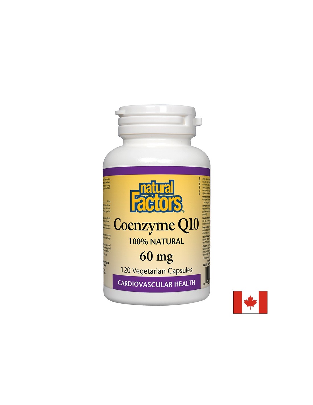 Coenzyme Q10/ Coenzyme Q10 60 mg x 120 capsules Natural Factors - Nutra Best Europe