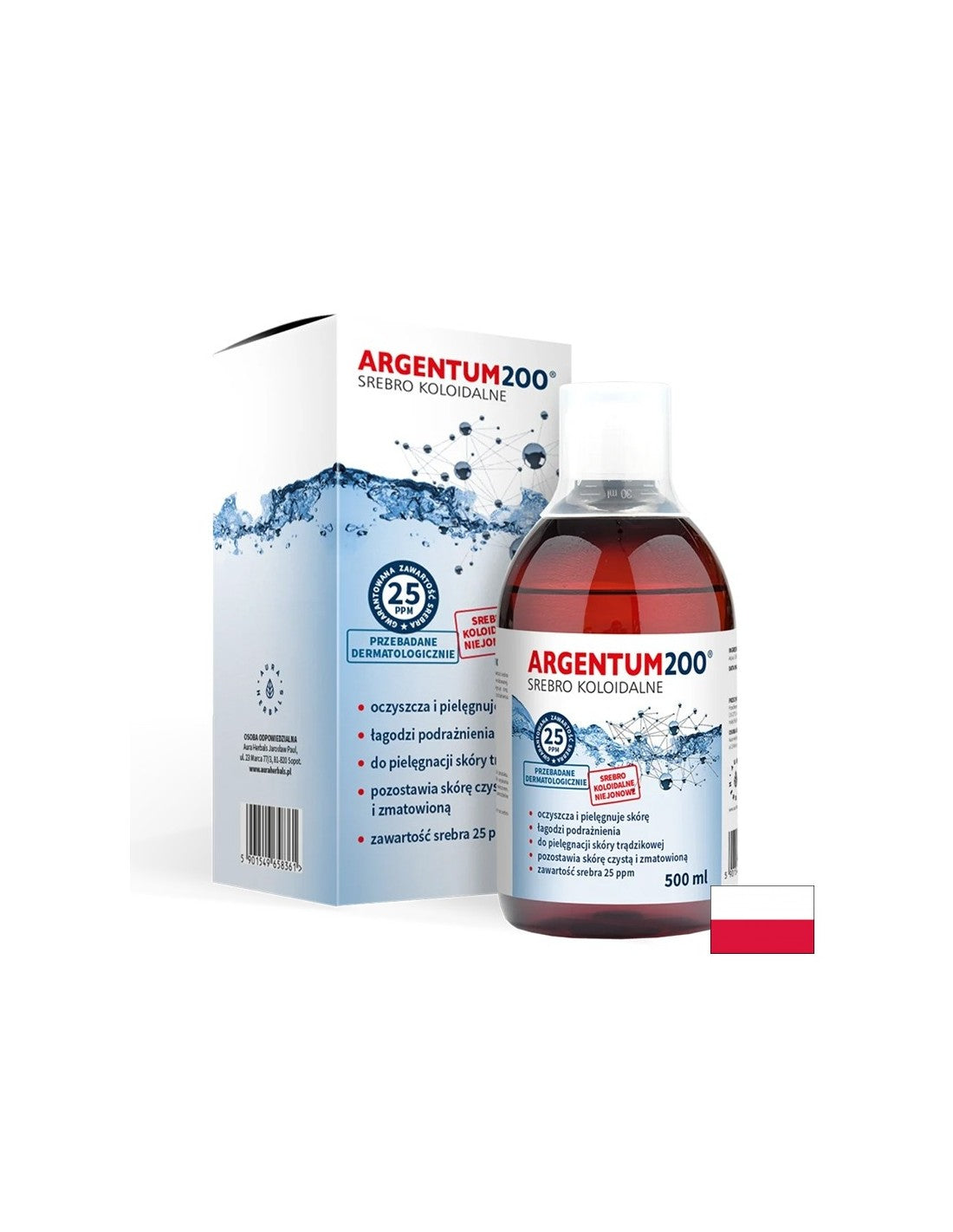 Colloidal Silver Argentum200®, 25 ppm, 500 ml - Nutra Best Europe