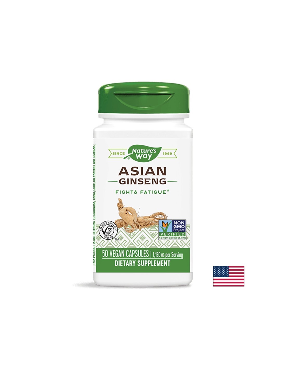 Asian Ginseng - 50 capsules - Nutra Best Europe