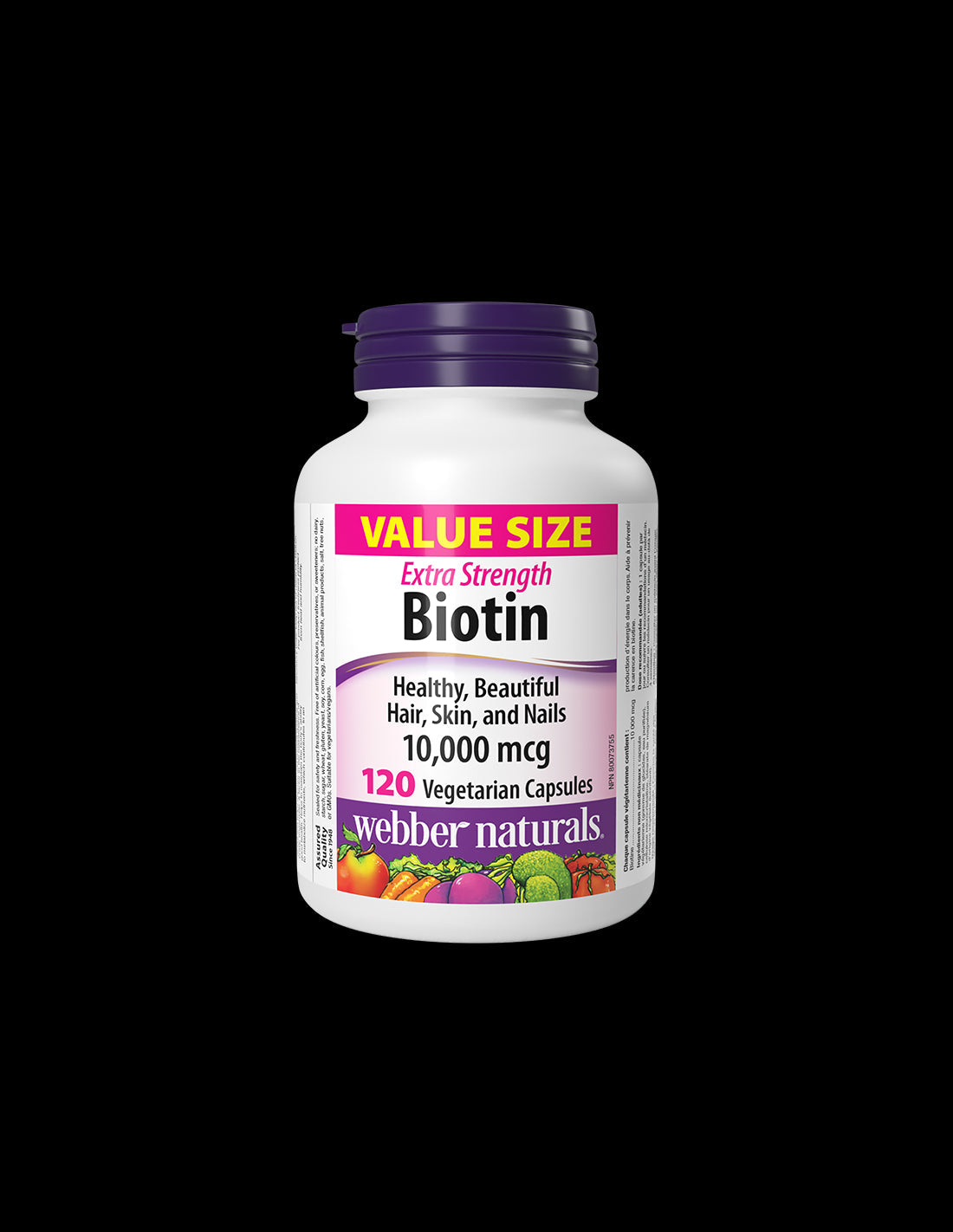 Hair, Skin and Nails - Biotin Extra Strength 10000 µg, 120 V Capsules - Nutra Best Europe