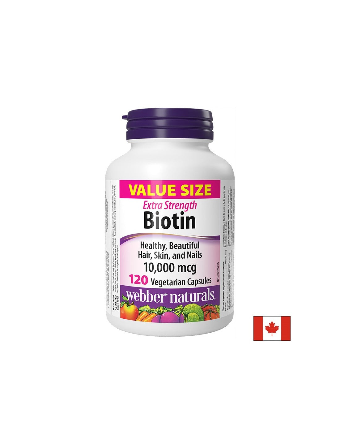 Hair, Skin and Nails - Biotin Extra Strength 10000 µg, 120 V Capsules - Nutra Best Europe