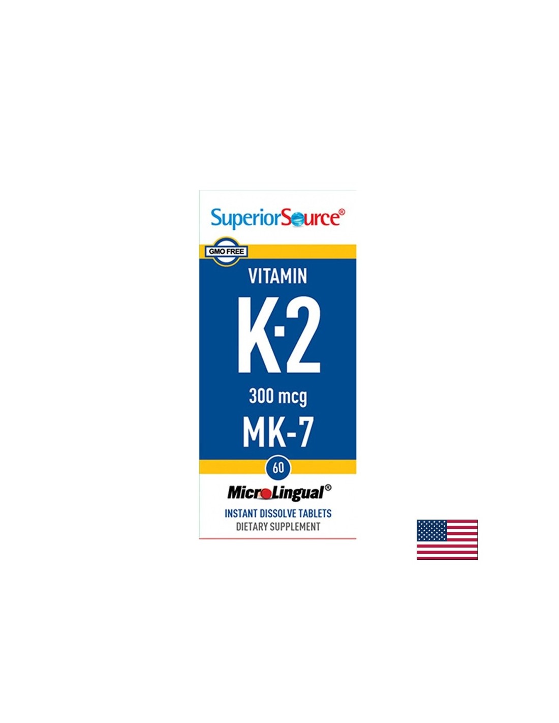 Bones and Cardiovascular System - Vitamin K2 (MK-7), 300 µg x 60 sublingual tablets - Nutra Best Europe