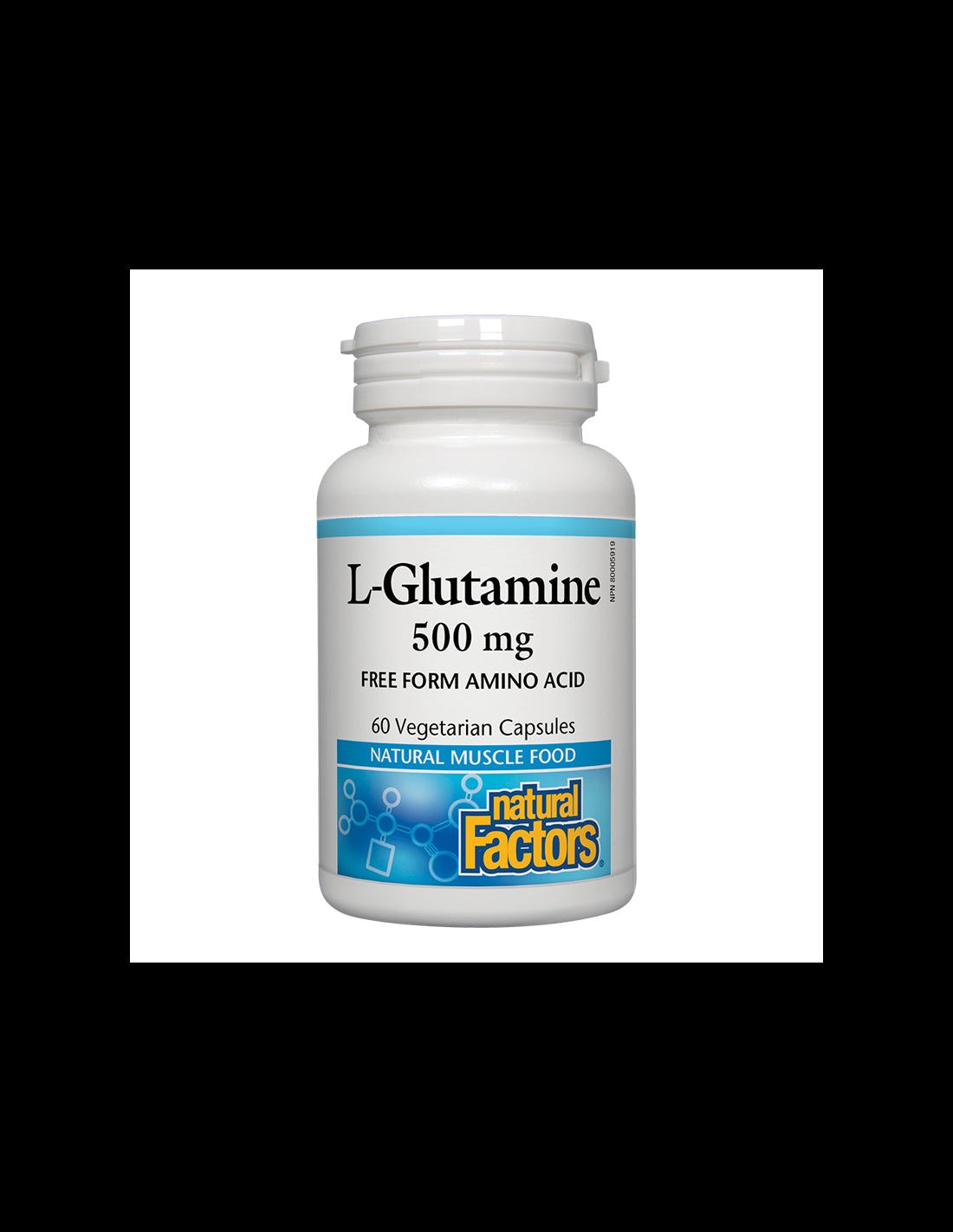 For the intestinal barrier and muscle function - L-glutamine, 500 mg, 60 capsules Natural Factors - Nutra Best Europe