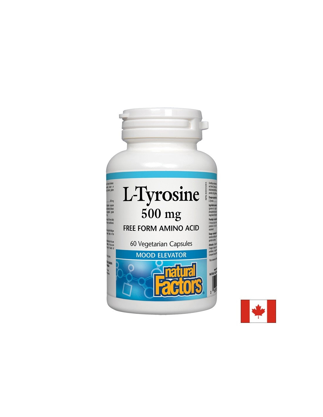 L-Tyrosine 500 mg - 60 capsules - Nutra Best Europe