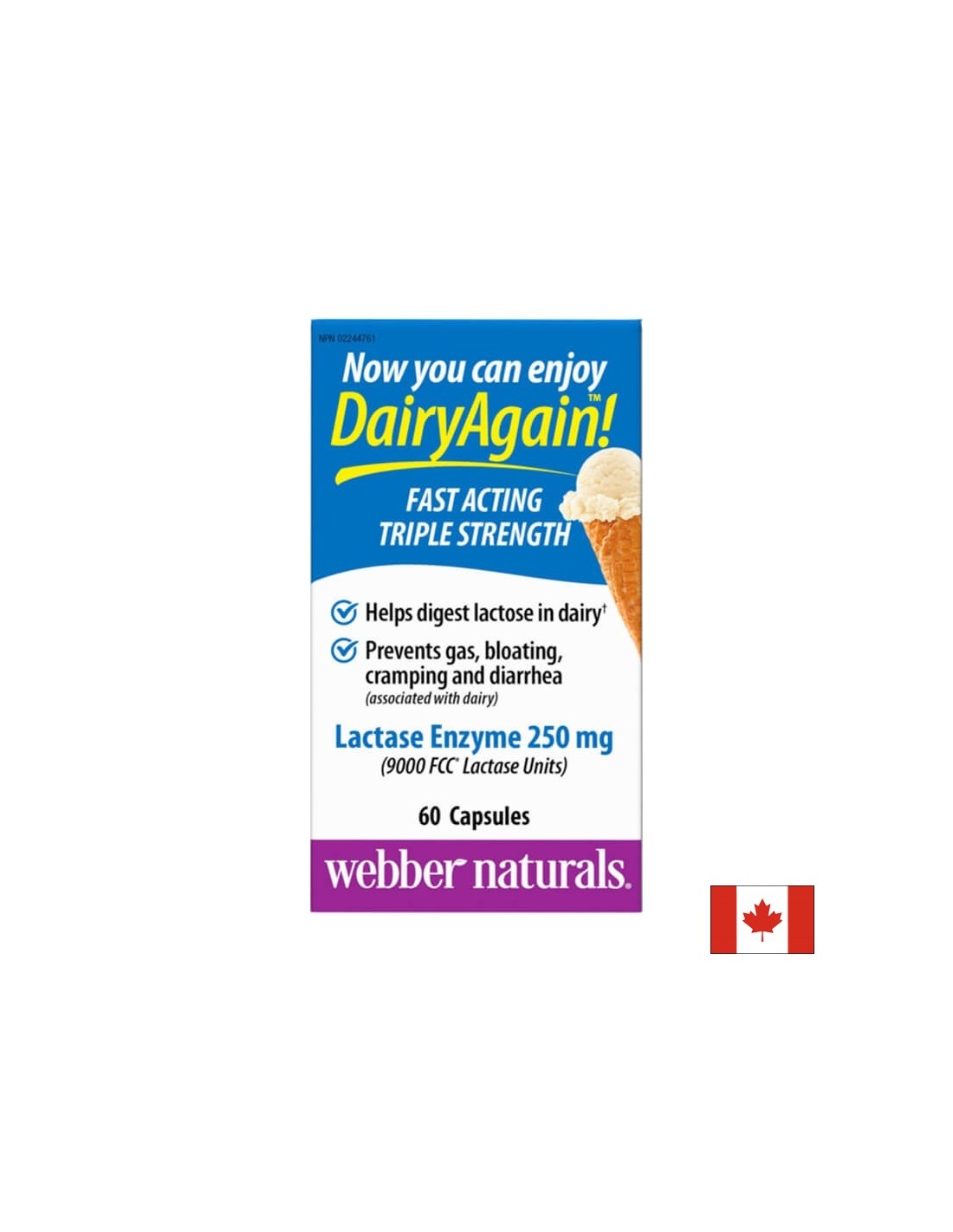 Lactase Enzyme - Lactase enzyme, 60 capsules - Nutra Best Europe