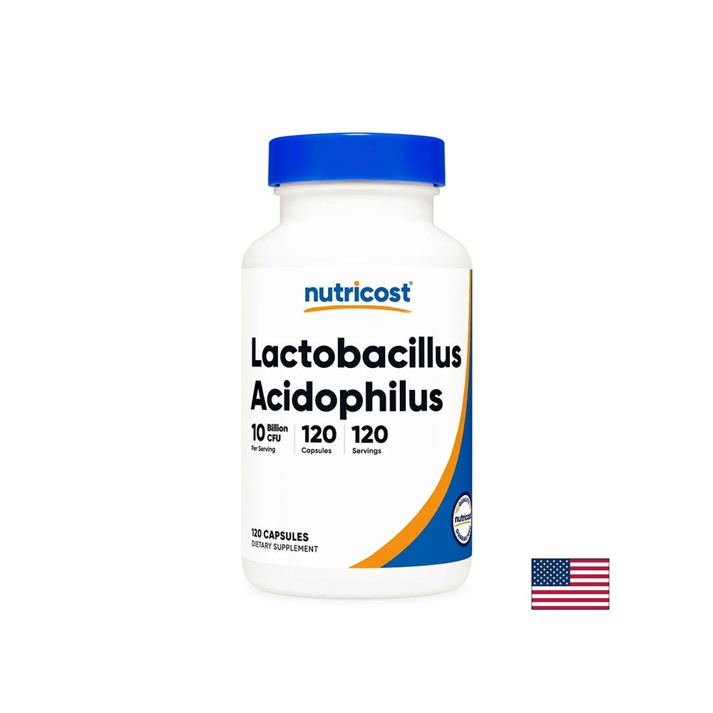 Lactobacillus Acidophilus 10 billion active probiotics - Intestinal balance and probiotic protection, 120 capsules - Nutra Best Europe