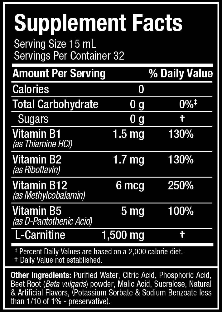 L-Carnitine 1500 Liquid - 480 ml - Nutra Best Europe