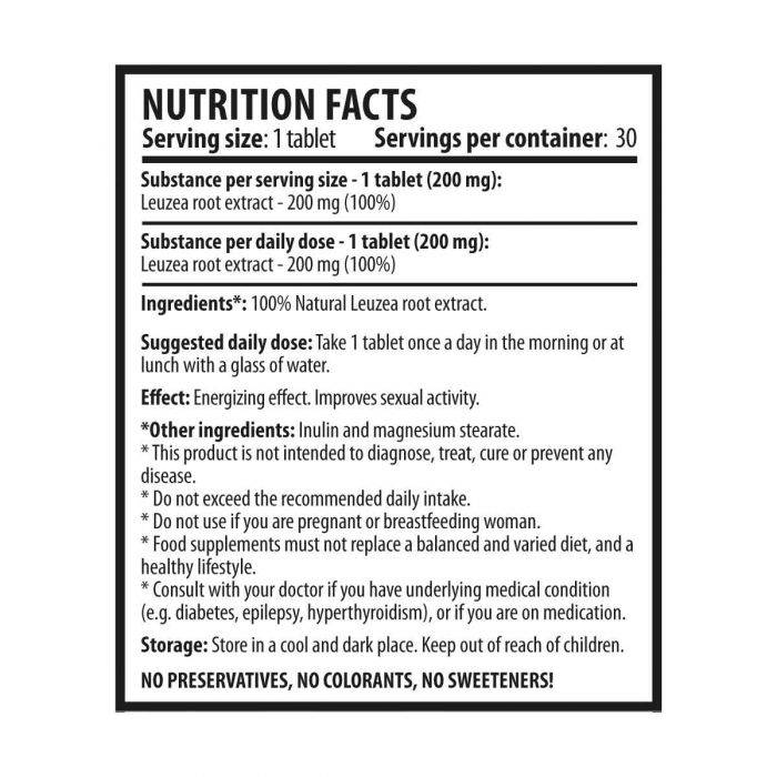 Leuzea Max Tabs - 30 Tablets - Nutra Best Europe