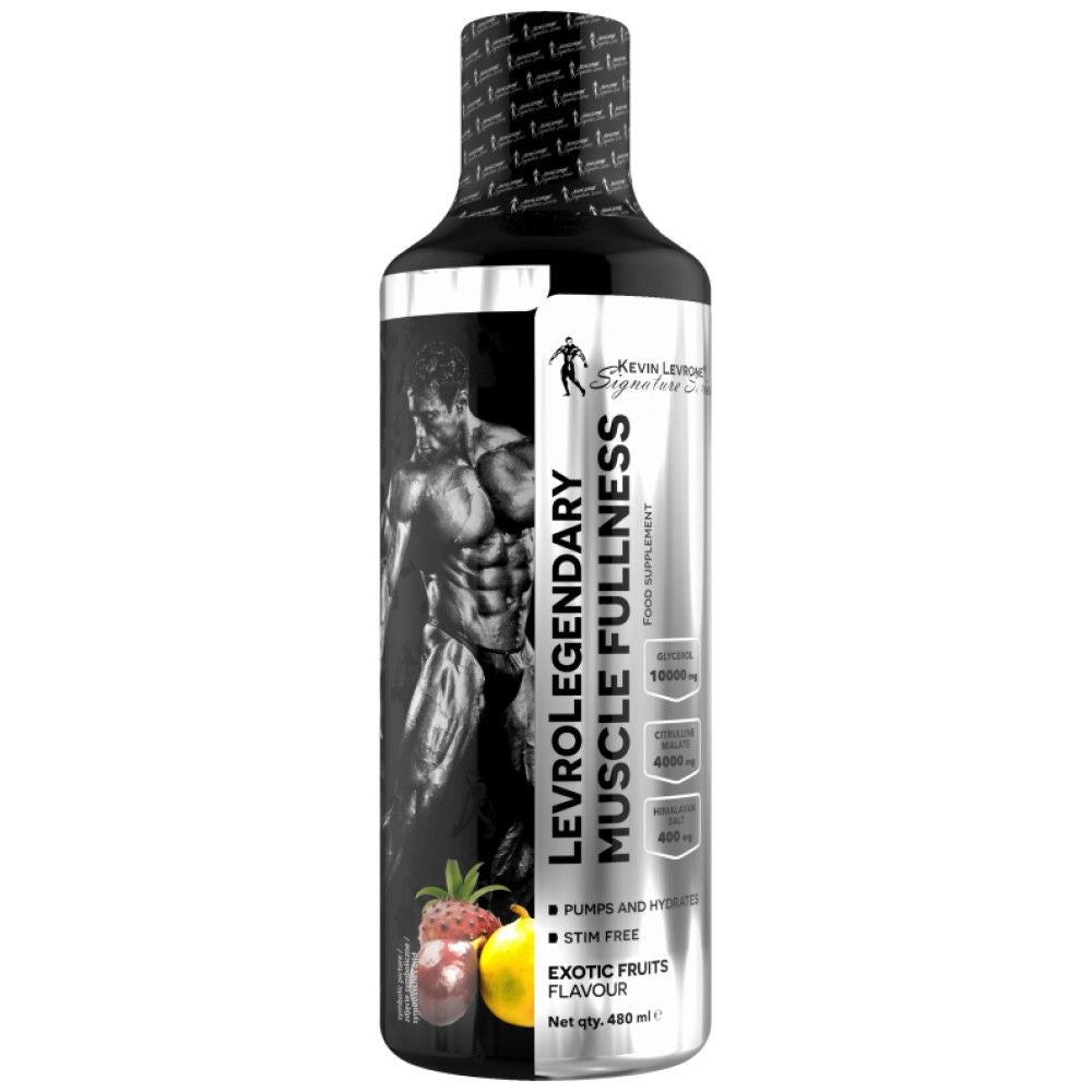 LevroLegendary Muscle Fullness Liquid | Stimualnt-Free Glycerol & Citrulline Mega Pump - 480 ml - Nutra Best Europe