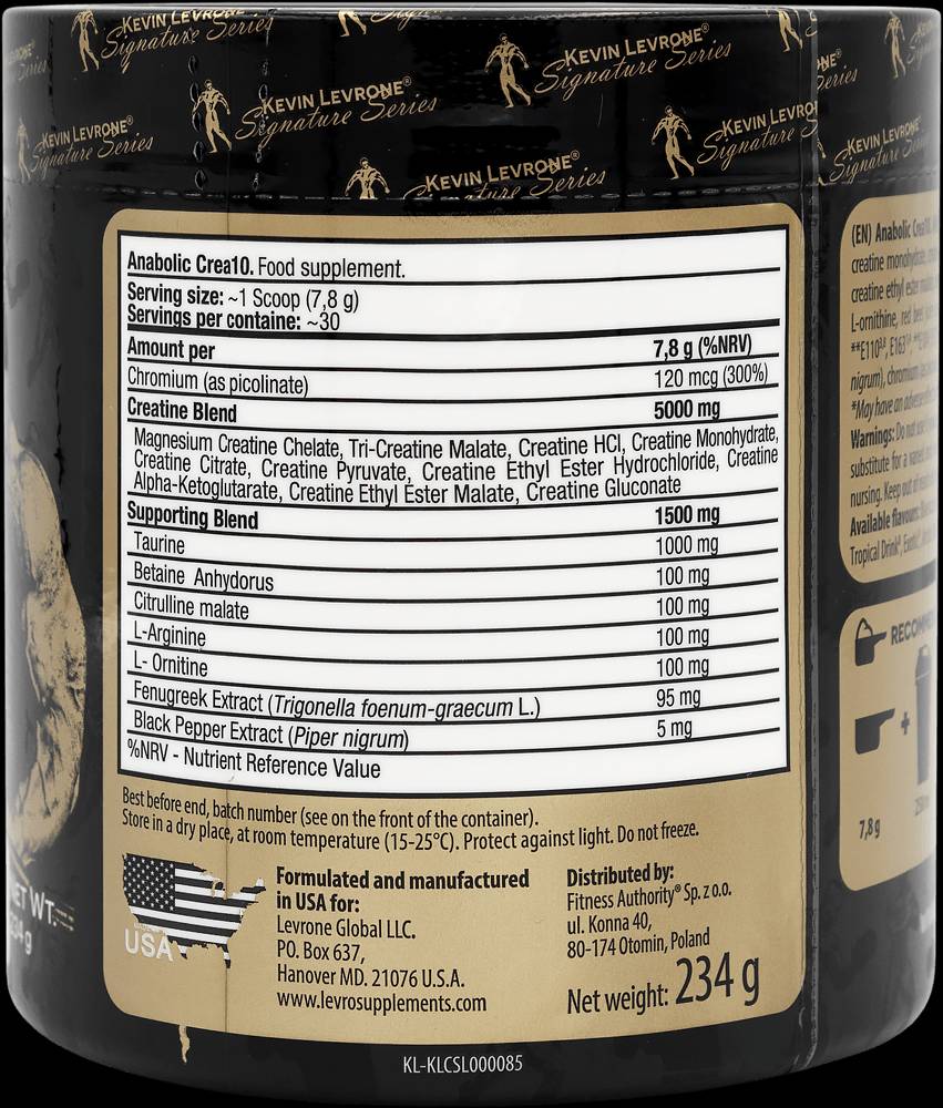 Black Line / Anabolic Crea 10 - 234 grams - Nutra Best Europe