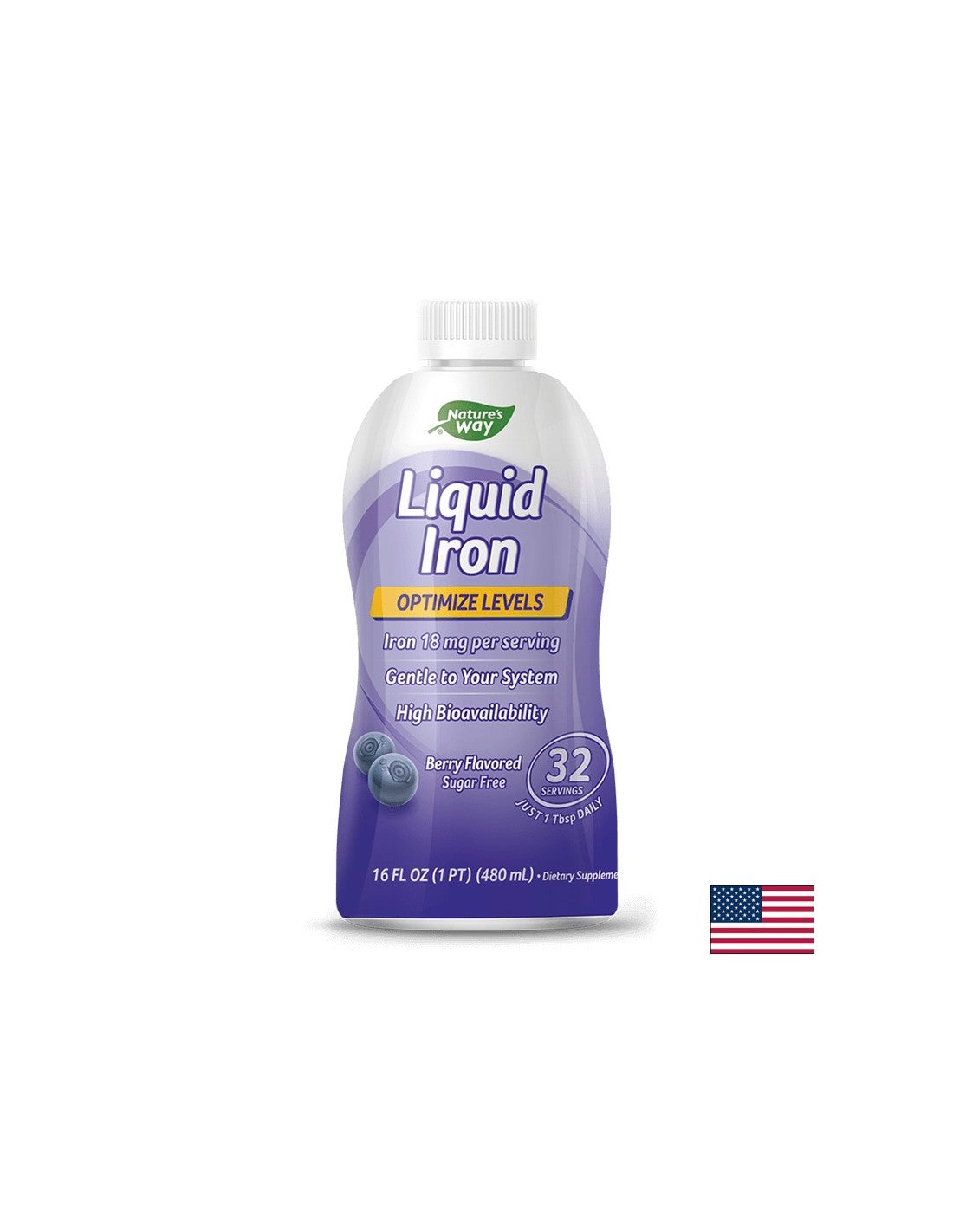 Liquid Iron - Liquid iron (blueberry flavor), 480 ml Nature's Way - Nutra Best Europe