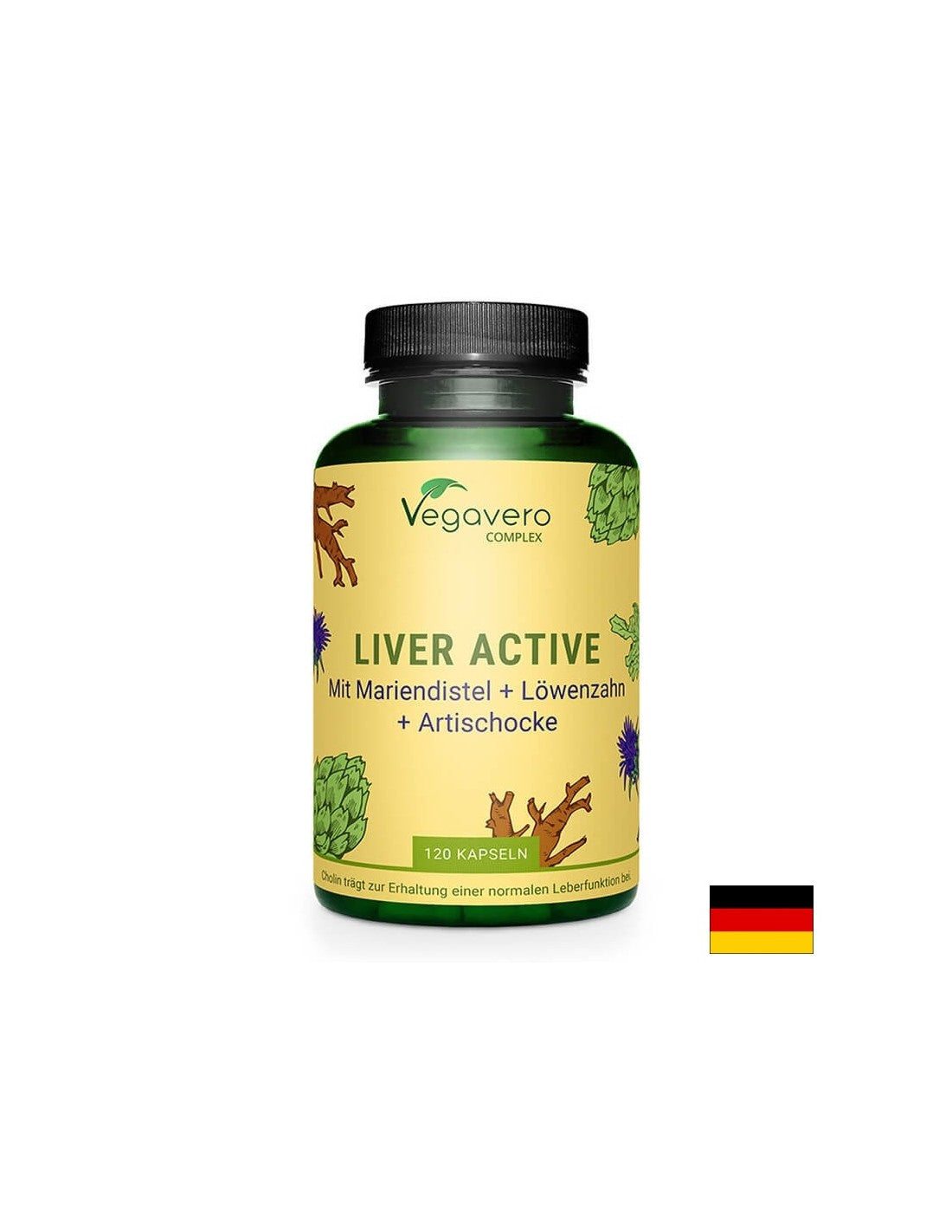 Liver Active Complex/ Herbal mixture for the liver, 90 capsules, 100 Vegan Vegavero - Nutra Best Europe