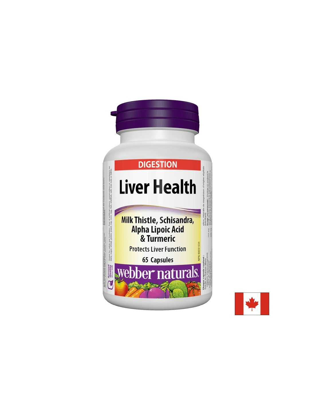 Liver Health x 65 capsules Webber Naturals - Nutra Best Europe