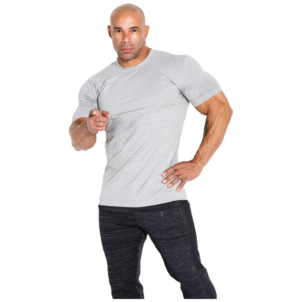 Men's T-shirt with short sleeves / T-shirt 03 LM Classic - Light Grey - Nutra Best Europe