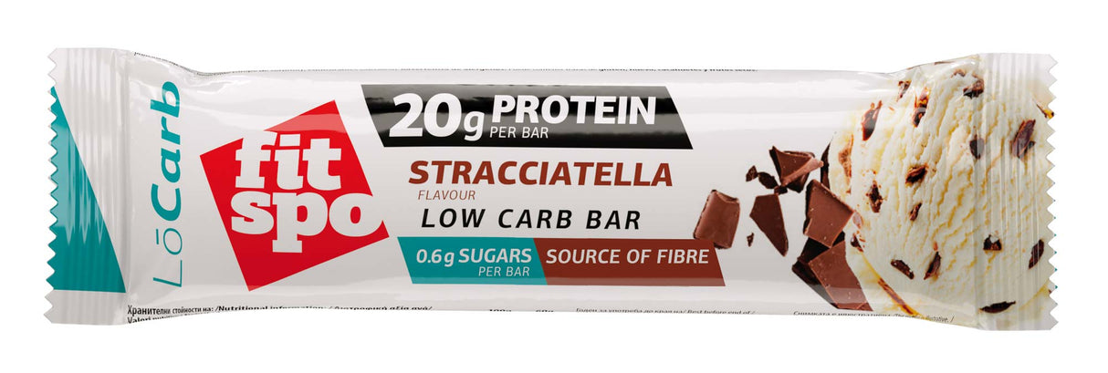 LoCarb Protein Bars | Keto Friendly Stracciatella x 60 grams - Nutra Best Europe