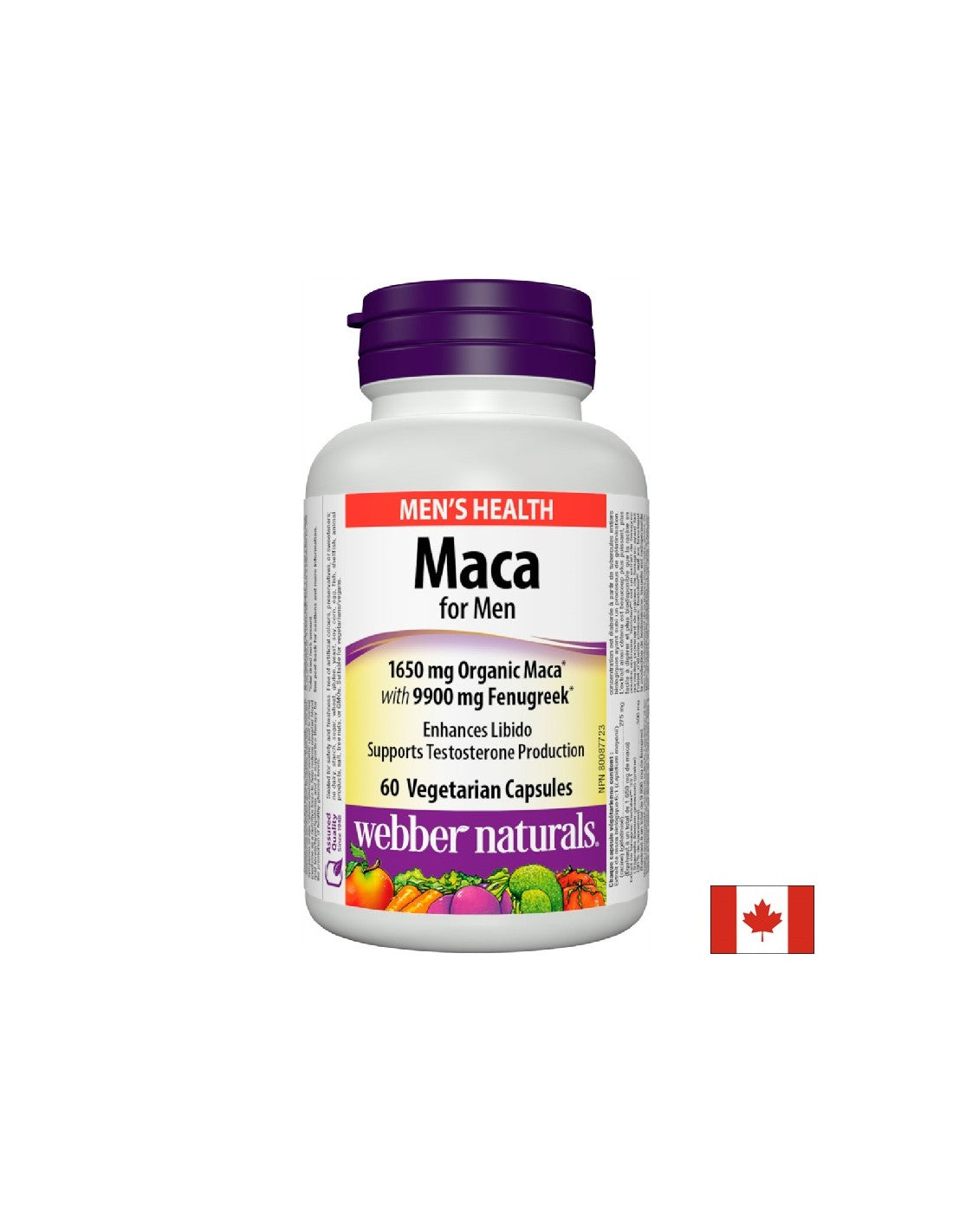 Maca for Men x 60 capsules Webber Naturals - Nutra Best Europe