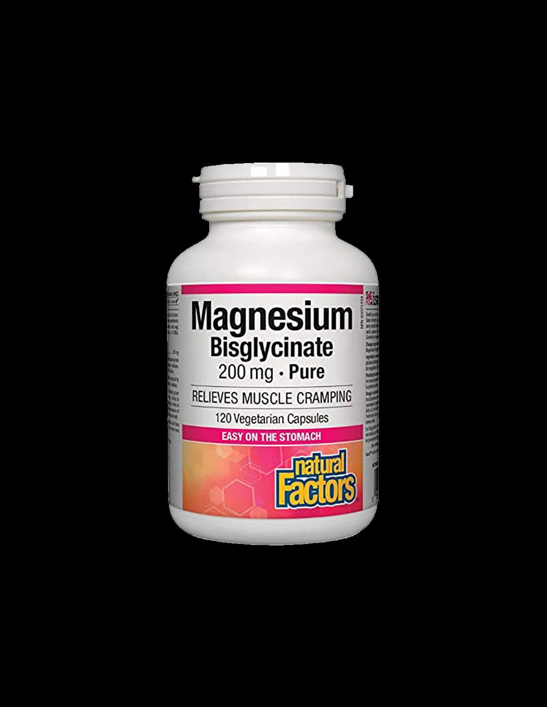 Magnesium Bisglycinate Pure/ Magnesium (bisglycinate) 200 mg x 120 capsules Natural Factors - Nutra Best Europe