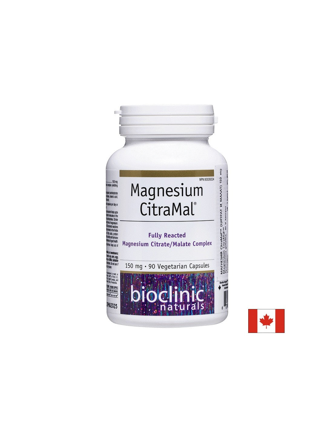 Magnesium CitraMal™/ Magnesium (citrate and malate) 150 mg x 90 capsules Natural Factors - Nutra Best Europe