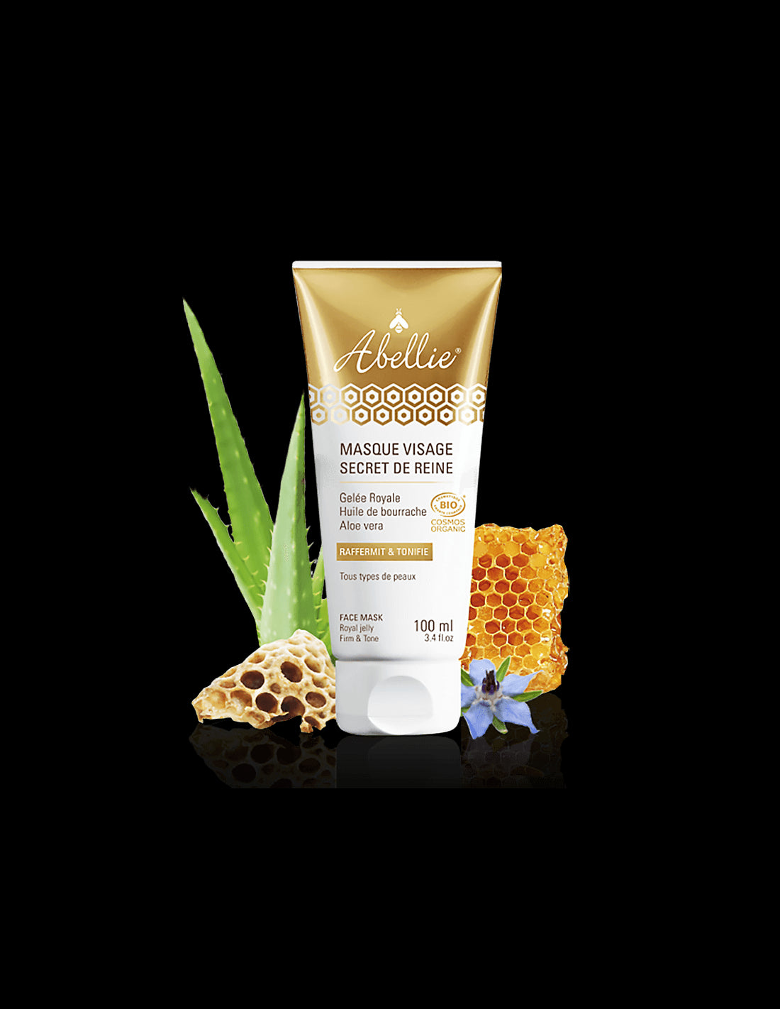 Face mask with royal jelly, borage oil and aloe vera, 100 ml - Nutra Best Europe