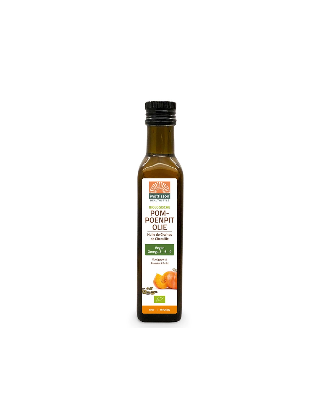 Pumpkin seed oil (cold pressed, organic), 250 ml - Nutra Best Europe
