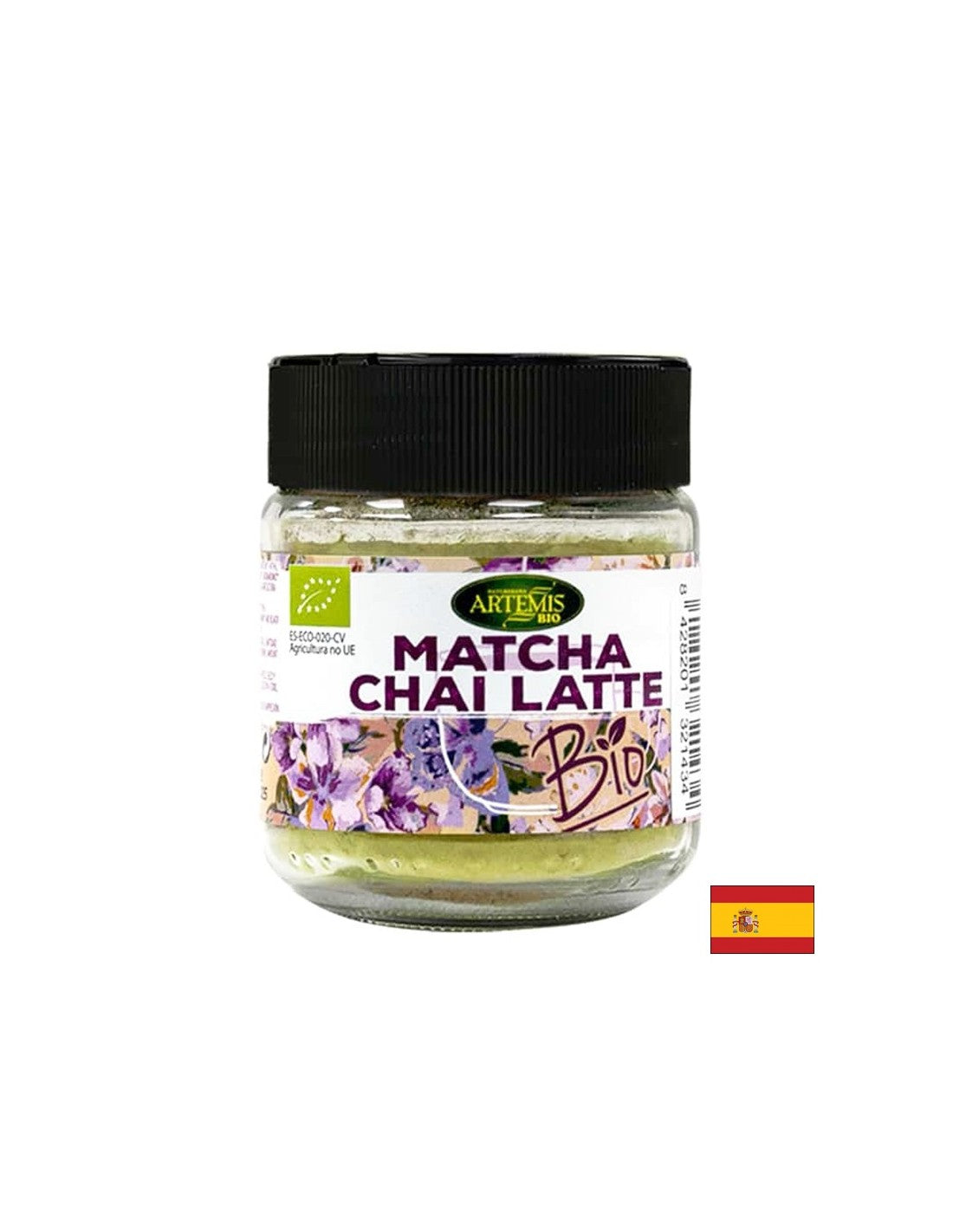 For flavoring drinks - herbal mixture Matcha Chai Latte - With matcha, nutmeg and other organic spices, 60 g, powder - Nutra Best Europe
